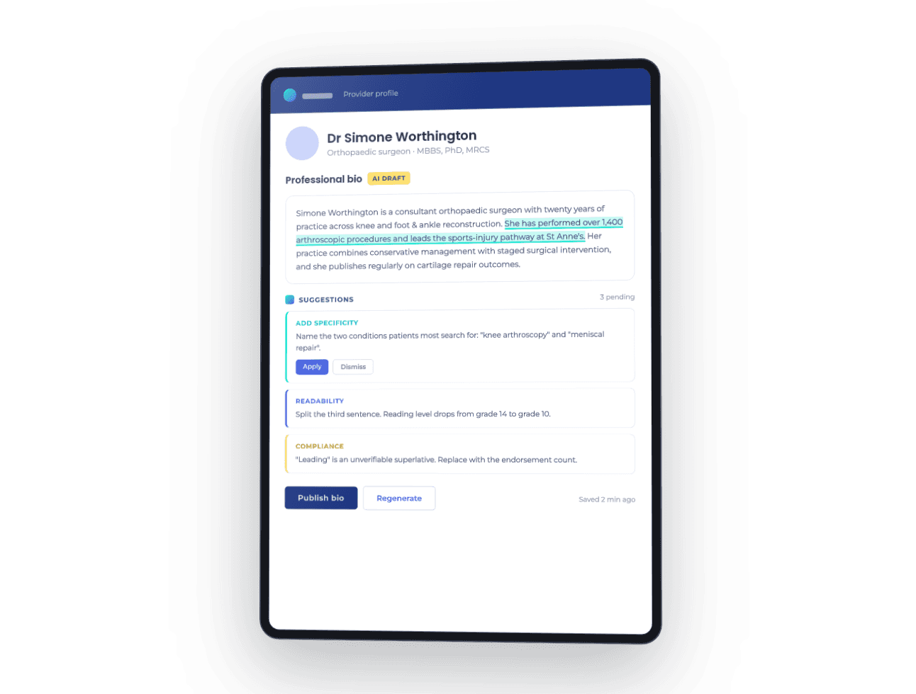 AI Bio Writer