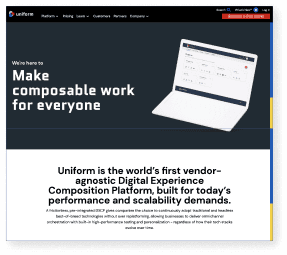 [Uniform:](https://www.uniform.dev/) Web accelerator platform.