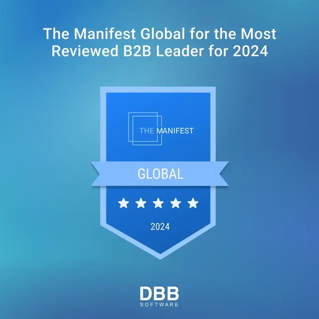 DBB Software Wins The Manifest Global Award for the Most Reviewed B2B Leader for 2024