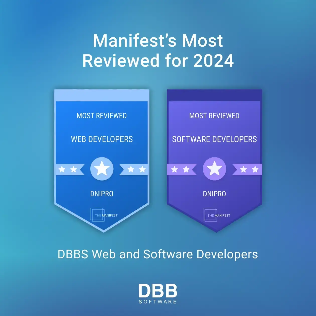 The Manifest Celebrates DBB Software as One of the Most-Reviewed Web Developers in Dnipro