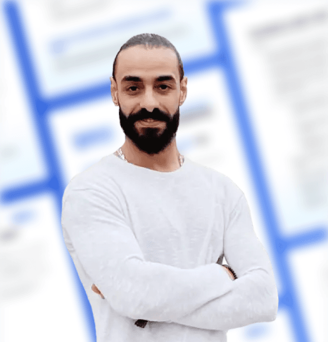 Mido Morkos with background