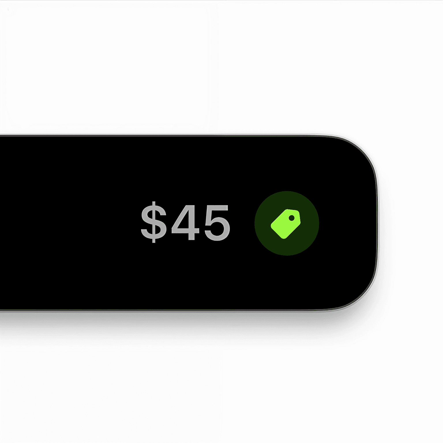 E-commerce price tag on a product widget