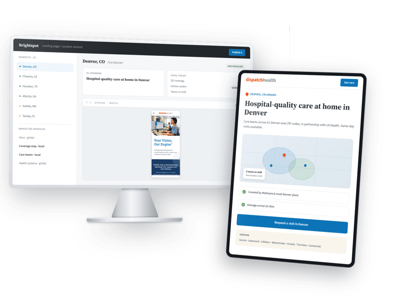 Location-Aware Patient Landing Experience with Brightspot CMS